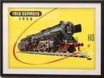 Trix Express 1958 Grote trein modelbaan Poster ., Hobby en Vrije tijd, Modeltreinen | Overige schalen, Wisselstroom, Ophalen of Verzenden