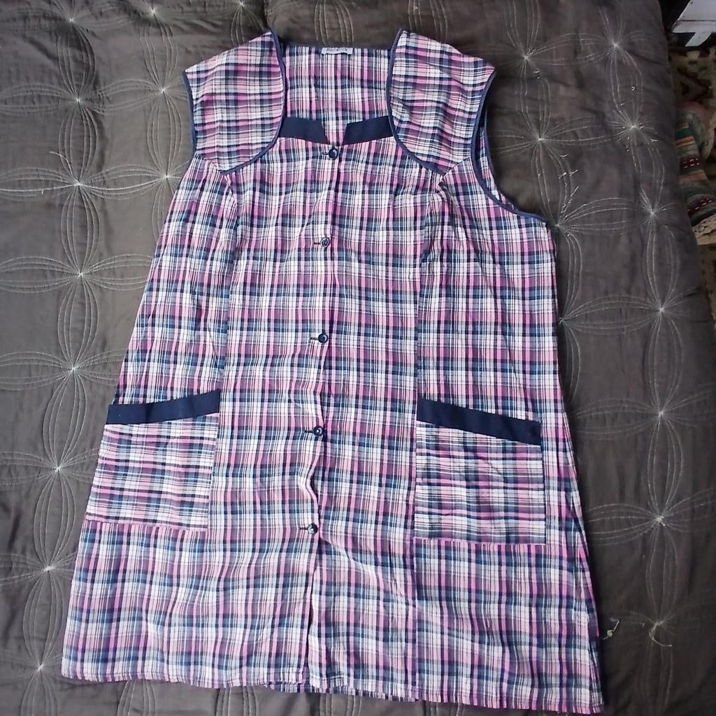 Ma flodder schort, keukenschort, jasschort. (Ruitjes), Tuin en Terras, Werkkleding, Ophalen of Verzenden, Nieuw, Jas