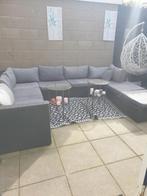 Grijze kussens voor buitenbank, Huis en Inrichting, Ophalen of Verzenden, Gebruikt, Grijs, Vierkant