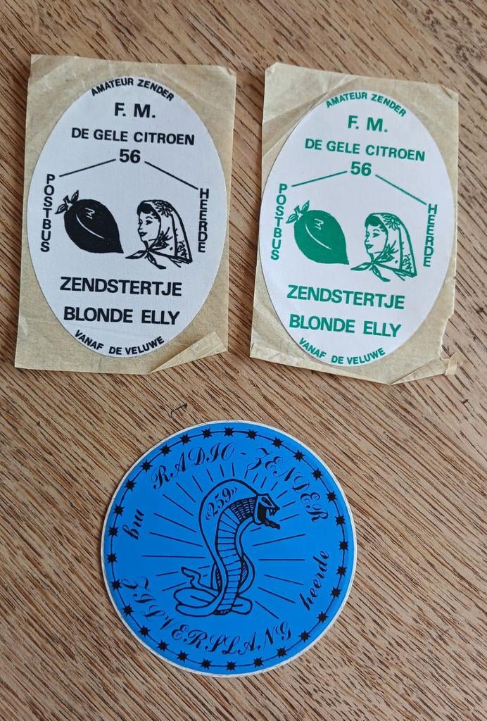 Stickers piraat piratenzender radio luisteramateur HEERDE, Ophalen of Verzenden, Zo goed als nieuw