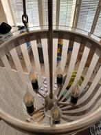 Klassieke glazen hanglamp 2 stuks, Ophalen, Zo goed als nieuw, Glas, 50 tot 75 cm