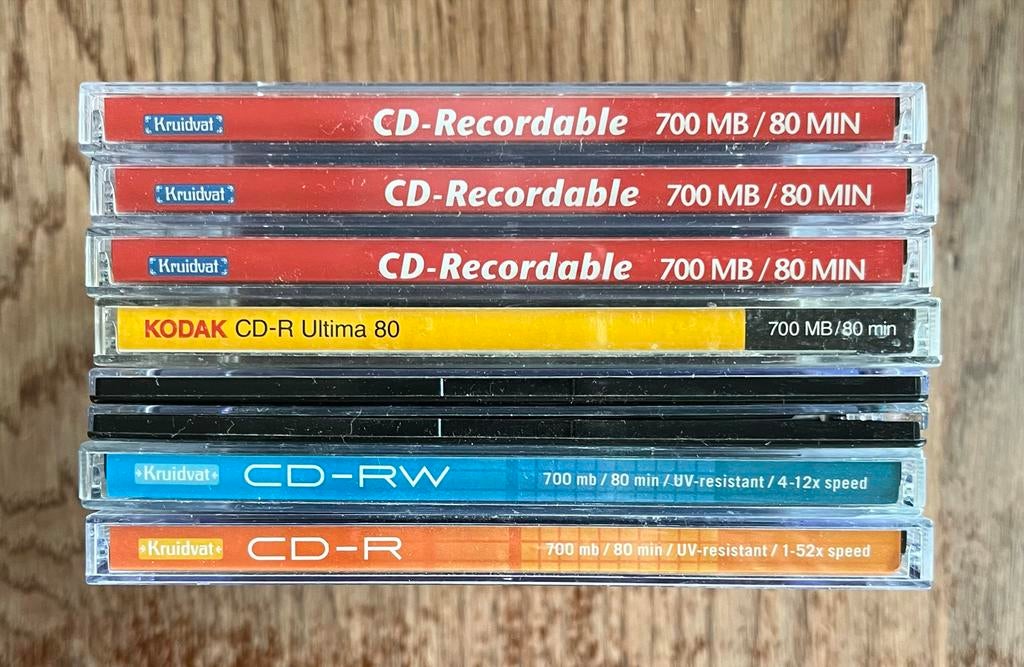 CD-R en CD-RW schijven, 700 MB / 80 MIN, Ophalen of Verzenden, Gebruikt, Cd, Herschrijfbaar