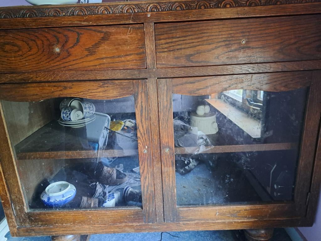 Bruine theekastje, Antiek en Kunst, Antiek | Meubels | Kasten, Ophalen