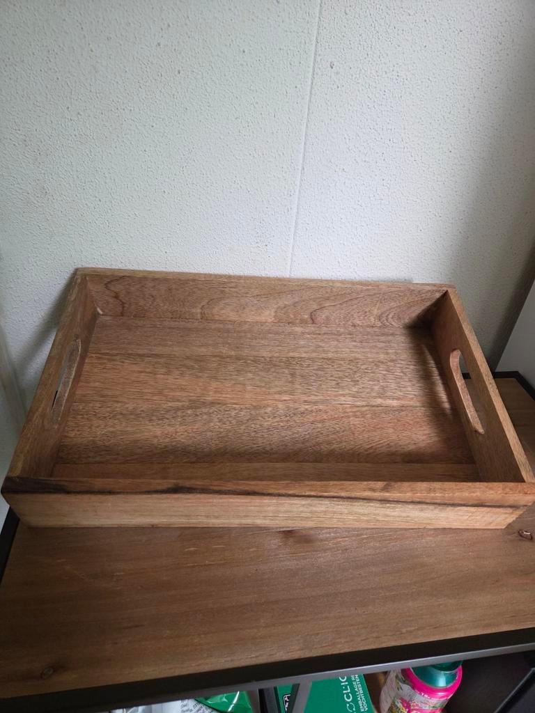 Massief houten dienblad, Ophalen, Nieuw, Rechthoekig, Hout