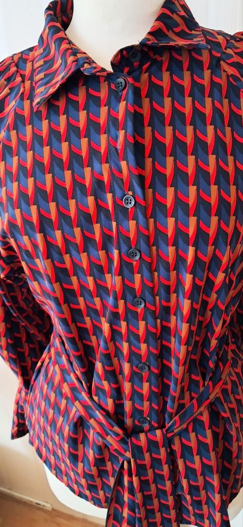 Lady Day Travelstof Blouse Maat 36 - Sjaalkraag Optie, Kleding | Dames, Blouses en Tunieken, Gedragen, Maat 36 (S), Overige kleuren