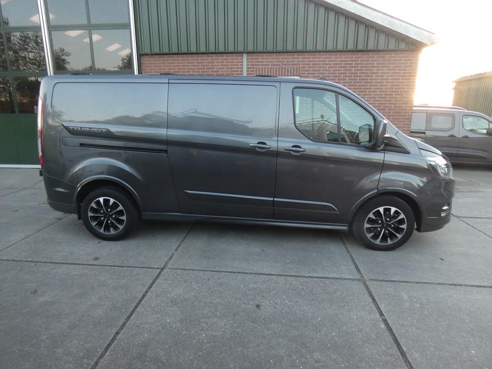 Ford Transit Custom 320 2.0 TDCI L2H1 Sport *dub.schuifdeur*, Auto's, 15 km/l, 4 cilinders, 2096 kg, Leder en Stof