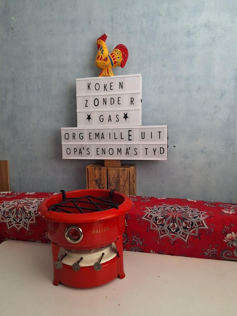 👌Haller 3p. rooster/kijkglas/lont/prima branders  4 foto's, Ophalen of Verzenden