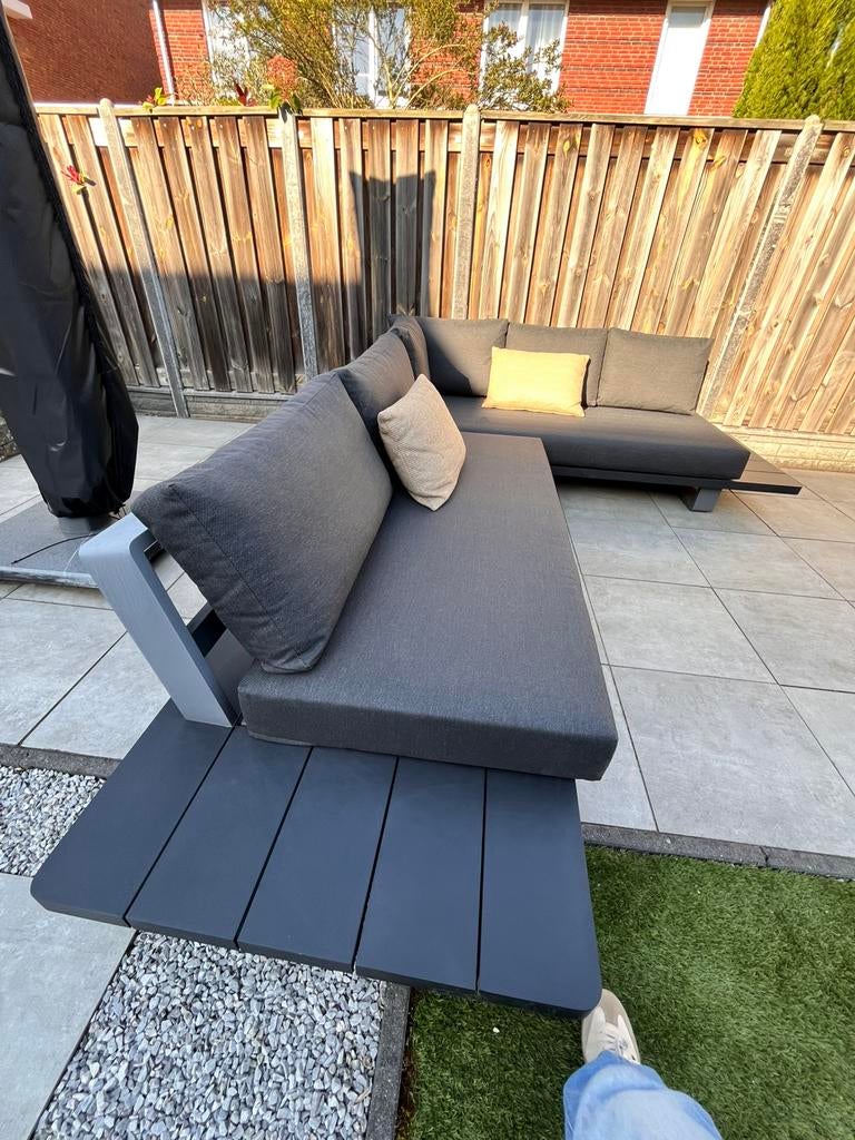 Life  Fitz Roy loungeset /grafiet, Tuin en Terras, Tuinsets en Loungesets, Gebruikt, Loungeset, Aluminium, 6 zitplaatsen, Ophalen of Verzenden