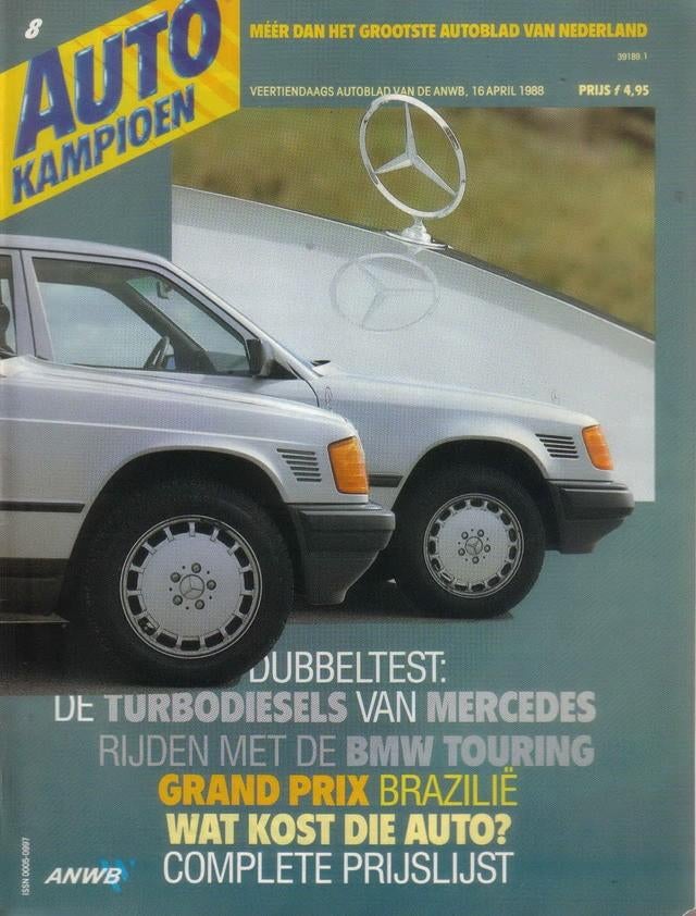 Autokampioen 8 1988 : Mercedes Benz 190D 2.5 Turbo - 300 TD, Ophalen of Verzenden, Gelezen, Algemeen