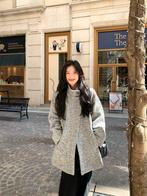 Dikke wollen jas met katoenen voering - Grijs, Kleding | Dames, Jassen | Winter, Ophalen of Verzenden, Gedragen, Maat 36 (S), Grijs