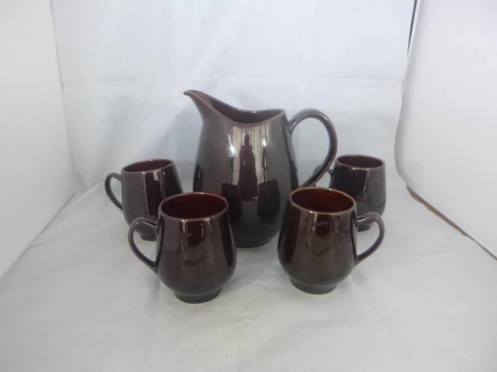 retro melkkan en bekers van maastricht, Ophalen of Verzenden, Huis en Inrichting