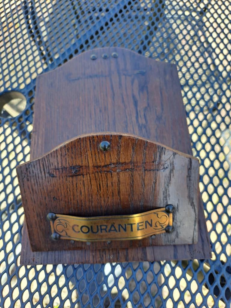 Antieke houten krantenhouder 'Couranten', Ophalen of Verzenden