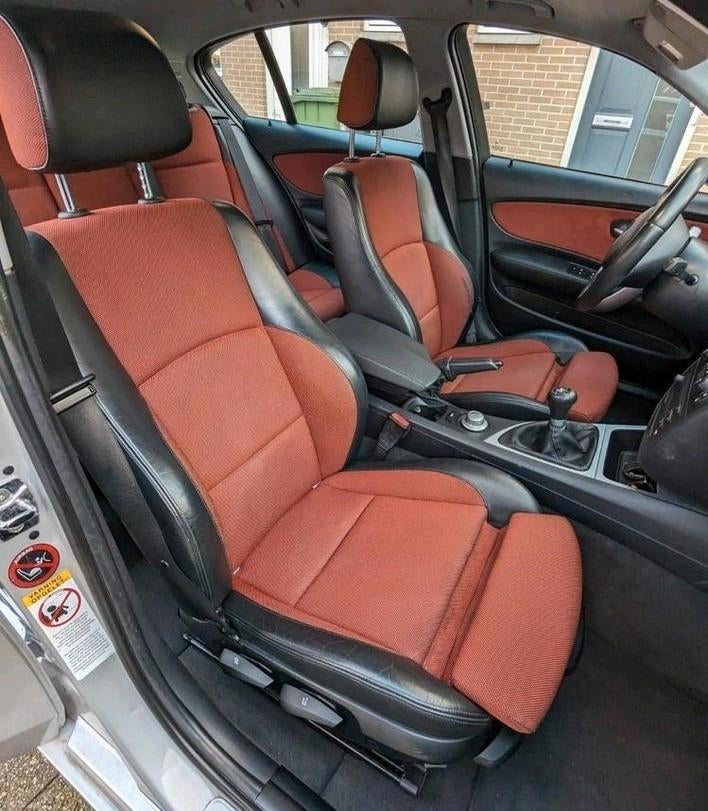 BMW 1 serie Interieur - E87 - Rood/Zwart Half Leder, Ophalen, Gebruikt, BMW
