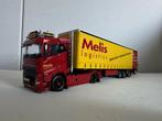 Tekno Volvo FH 5 Melis Transport met Meeneemheftruck, Overige merken, 1:50 of kleiner, Ophalen of Verzenden, Zo goed als nieuw