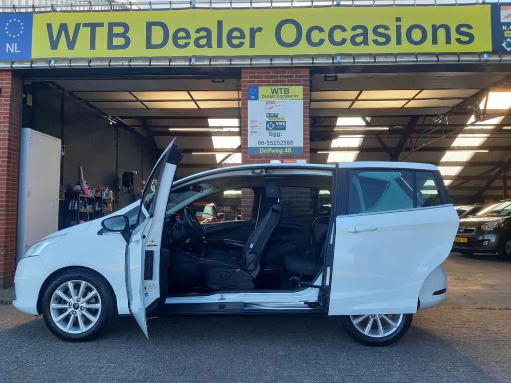 Ford B-Max 1.0 EcoBoost Titanium, Navigatie, Airco, Cruise C, Voorwielaandrijving, Gebruikt, Wit, Origineel Nederlands