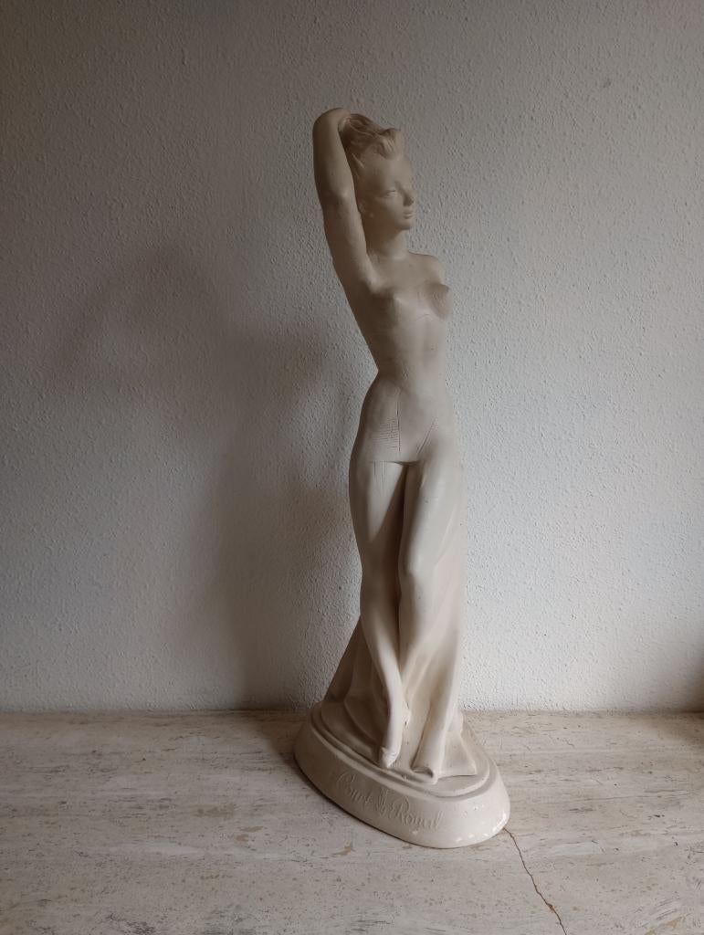 Vintage Court Royal Foundation reclame statue Art Deco, Antiek en Kunst, Ophalen