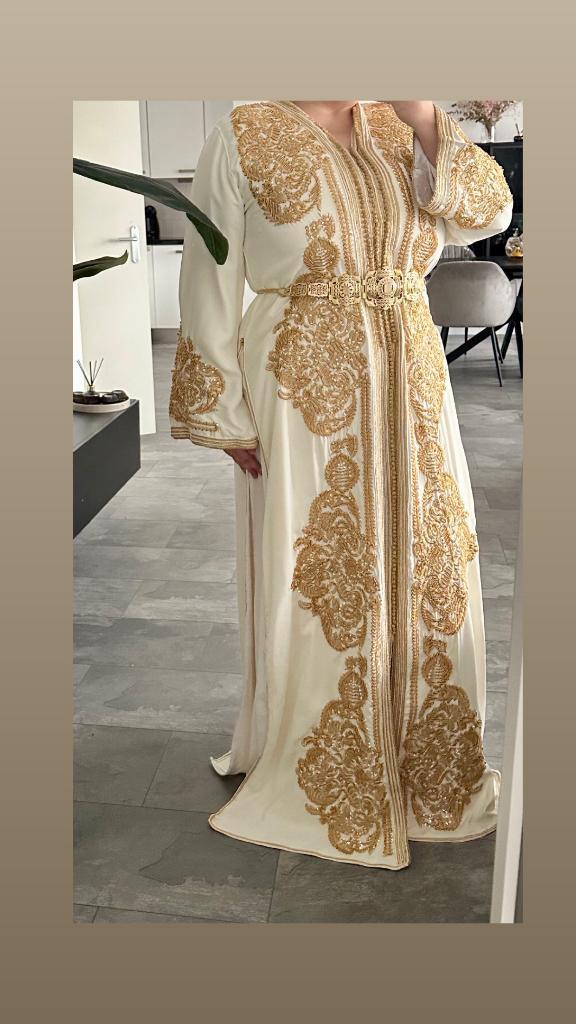 Takchita, Kleding | Dames, Gelegenheidskleding, Nieuw, Overige typen, Maat 42/44 (L), Wit, Ophalen of Verzenden