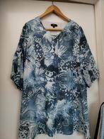 Yesta blauwe blouse met bloemenprint - Maat 44 46, Kleding | Dames, Blouses en Tunieken, Blauw, Maat 46/48 (XL) of groter, Yesta