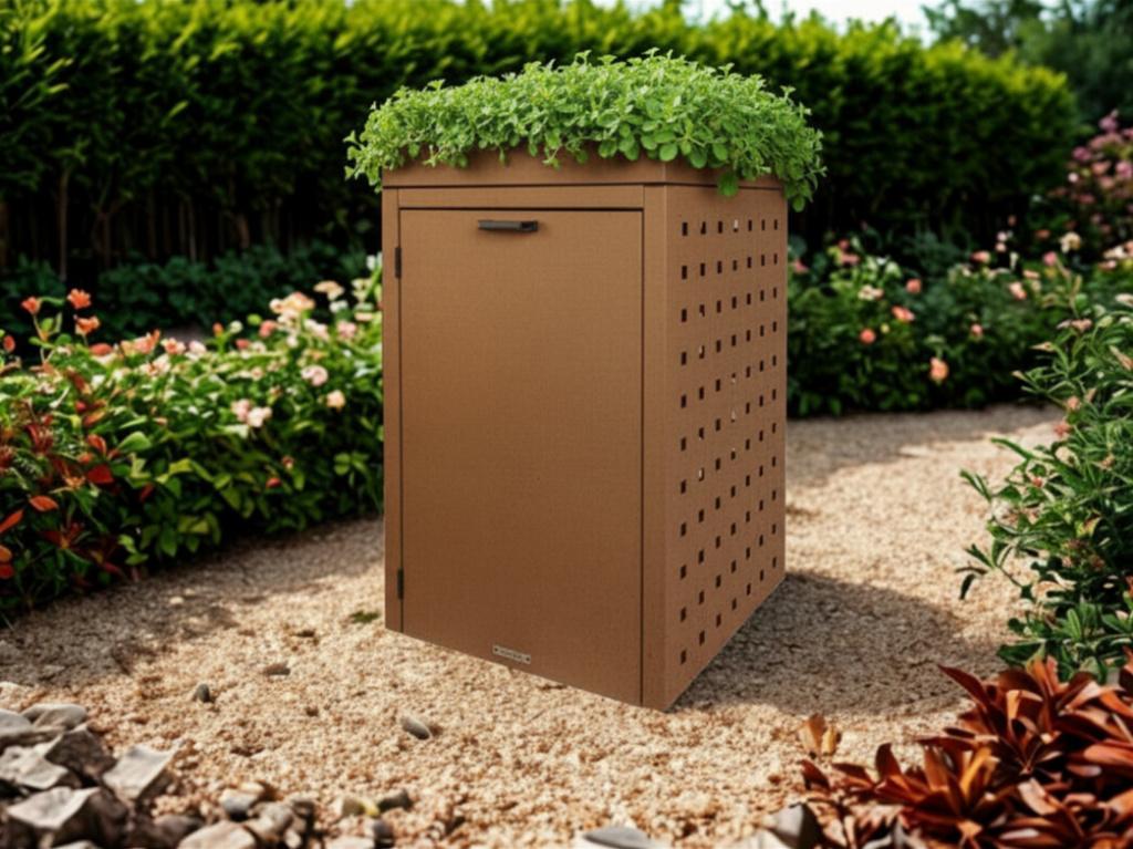 Kliko ombouw cortenstaal met plantenbak - containerombouw, Verzenden, Nieuw, Metaal, Containerberging