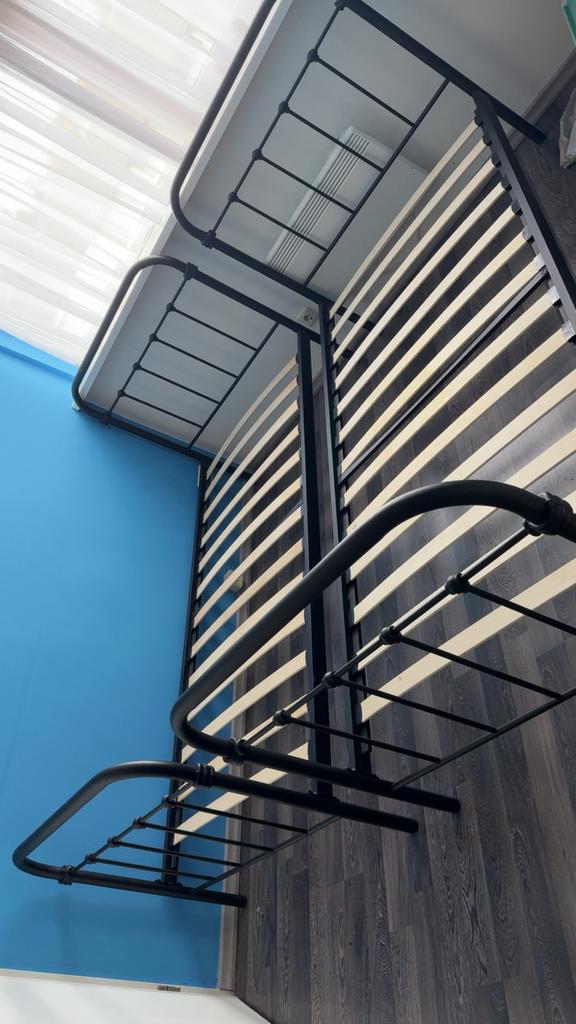 2x eenpersoons badframe met lattten, Ophalen, Eenpersoons, Zo goed als nieuw, 90 cm