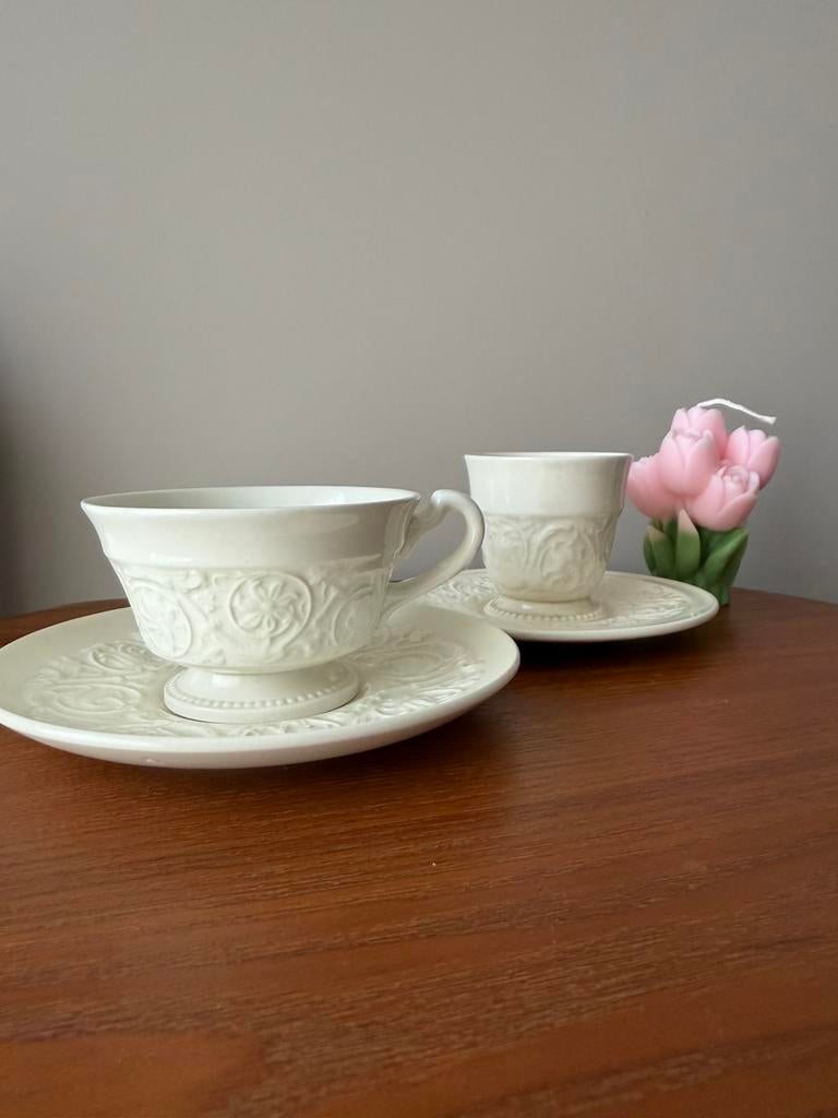 Exclusieve Wedgwood Patrician kopjes Engelse elegantie, Antiek en Kunst, Ophalen of Verzenden