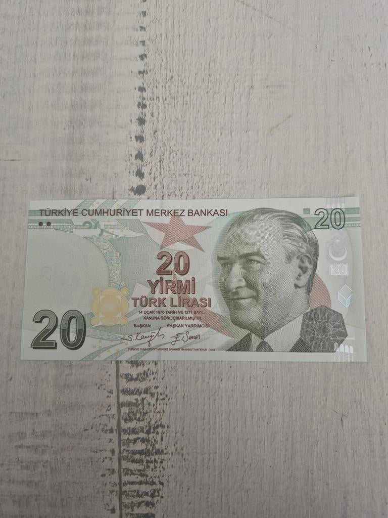 Turkije  20 Lira 2009 - 2025 UNC, Ophalen of Verzenden, Overige landen