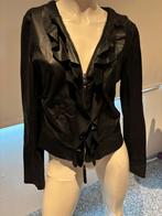 Pinko leer jasje maat it 44   M  met roesjes, Kleding | Dames, Zwart, Ophalen of Verzenden, Zo goed als nieuw, Maat 38/40 (M)