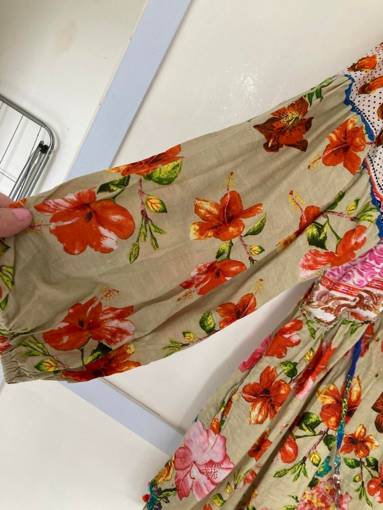 Antica Santori Ibiza tuniek met kraaltjes maat M tot L ruim, Ophalen of Verzenden, Zo goed als nieuw, Overige kleuren, Lange mouw