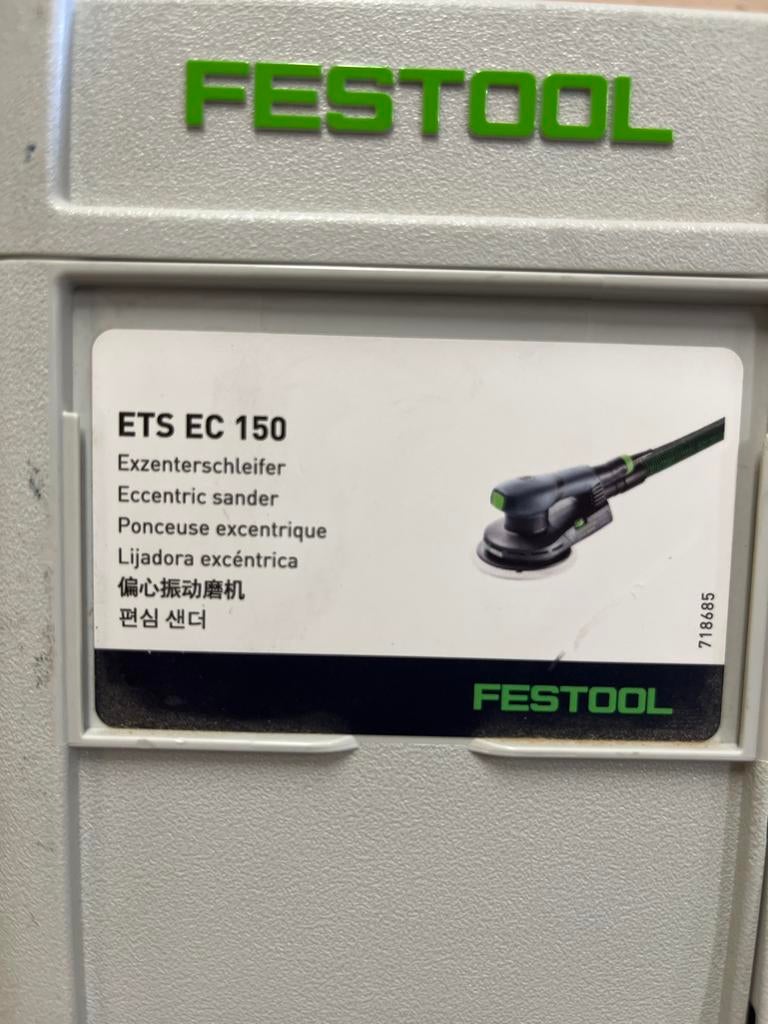 Festool ETS EC 150 Excentrische Schuurmachine - ZGAN, Ophalen of Verzenden, Zo goed als nieuw, Excentrische schuurmachine