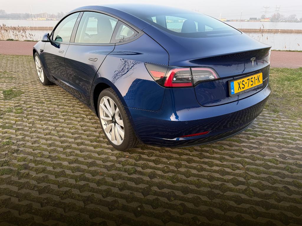 Tesla Model 3 Long Range AWD, Auto's, Automaat, 1831 kg, Zwart, Blauw