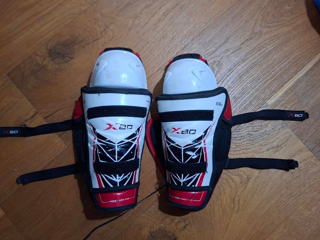 Bauer Vapor X80 ijshockey legguards - Gebruikt, 12 inch, Ophalen, Gebruikt, Bescherming