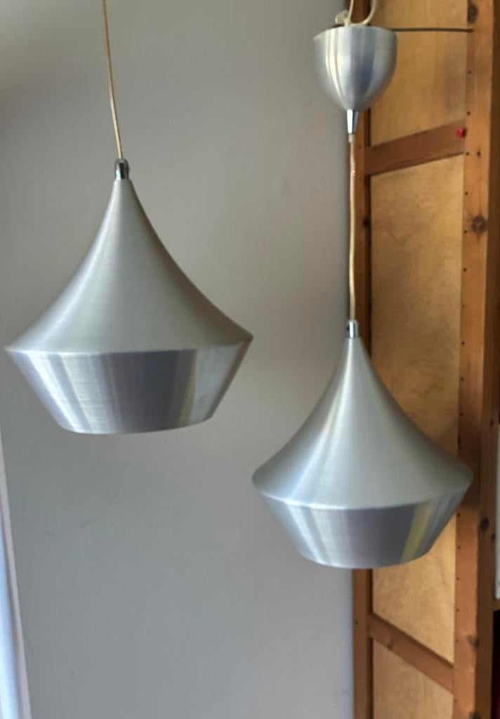 Twee vintage  space age hanglampen, Ophalen of Verzenden, Zo goed als nieuw, Minder dan 50 cm