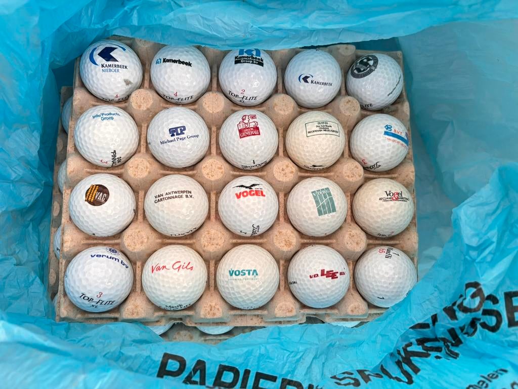 Golfballen met logo, Ophalen of Verzenden, Zo goed als nieuw, Bal(len)