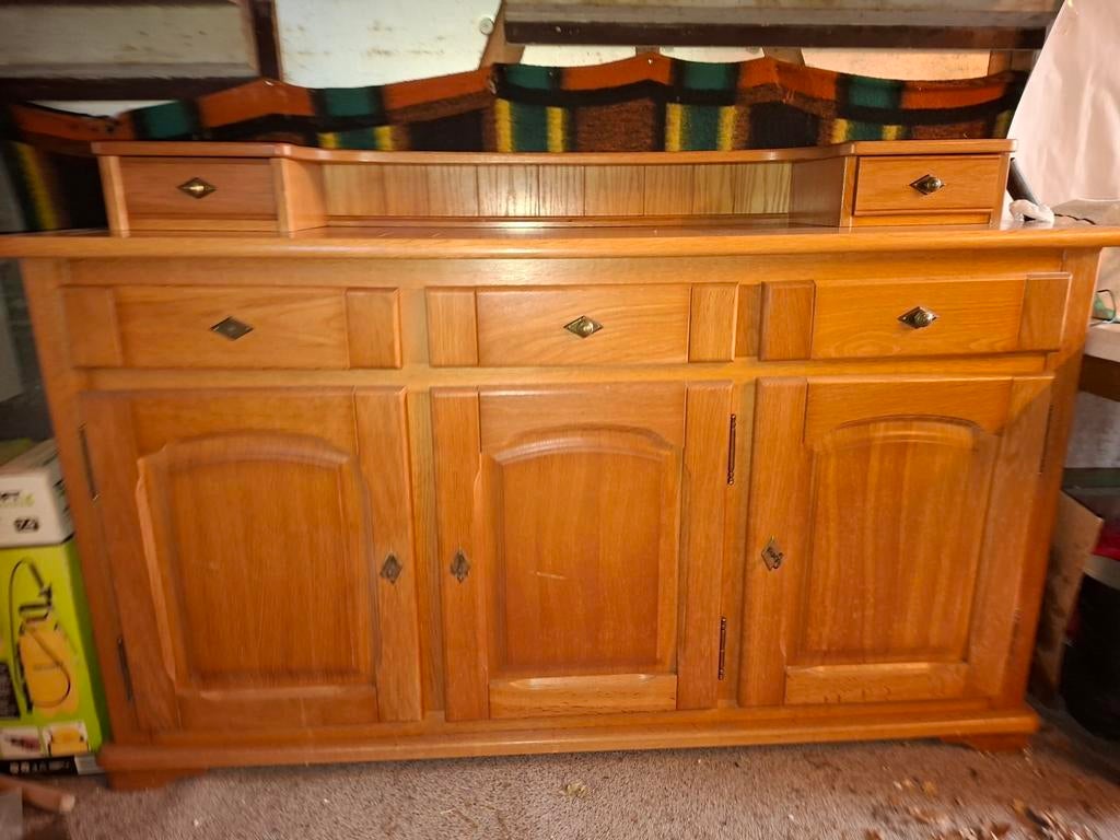 Dressoir massief vurenhout 166 cm x 92 cm, Ophalen of Verzenden, 25 tot 50 cm, 150 tot 200 cm