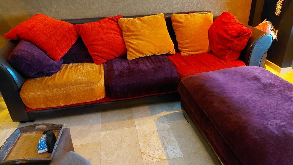 Heerlijke Loungebank. Grootformaat, Huis en Inrichting, Banken | Bankstellen, Ophalen, Stof, 250 tot 300 cm, Gebruikt