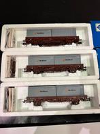 3 x Roco 46320 H0 Containerwagen Nedlloyd van de NS, Hobby en Vrije tijd, Modeltreinen | H0, Gelijkstroom, Wagon, Ophalen of Verzenden
