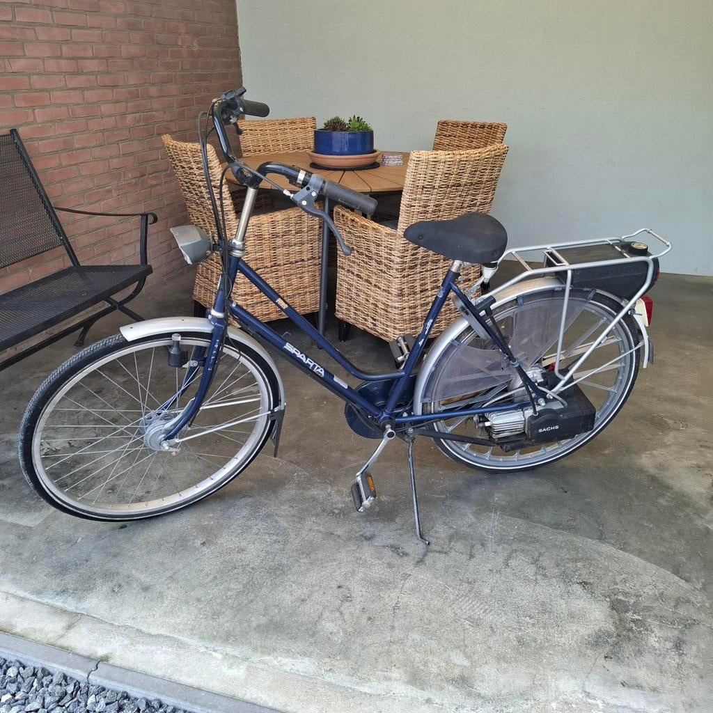 Spartamet sachs snorfiets fiets met hulpmotor., Fietsen en Brommers, Snorfietsen en Snorscooters, Ophalen, Gebruikt, Benzine, Spartamet
