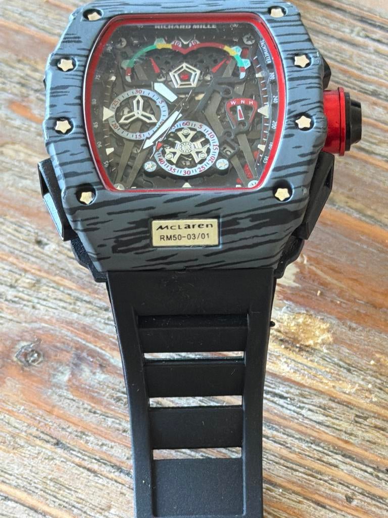 Richard Mille McLaren RM50-03/01 Horloge (replica), Overige materialen, Gebruikt, Polshorloge, Kunststof