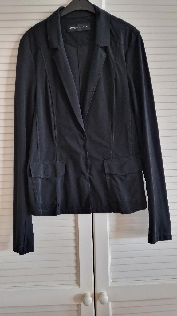 Expresso Jasje travelstof maat 36, Kleding | Dames, Jasjes, Kostuums en Pakken, Gedragen, Maat 36 (S), Zwart, Ophalen