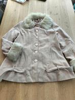 Roze winterjas met wol en bont maat 42, Ophalen of Verzenden, Zo goed als nieuw, Maat 42/44 (L), Roze