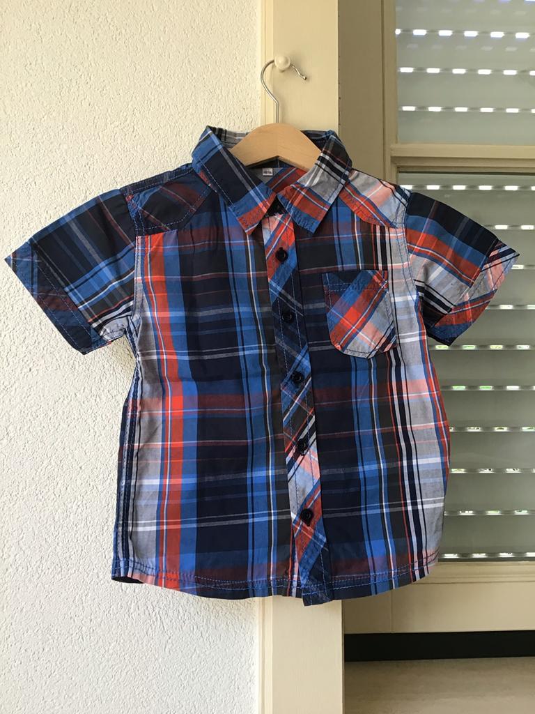 Blouse ruitmotief maat 92/104, Kinderen en Baby's, Kinderkleding | Maat 92, Ophalen of Verzenden, Zo goed als nieuw, Jongen, Overhemd of Blouse
