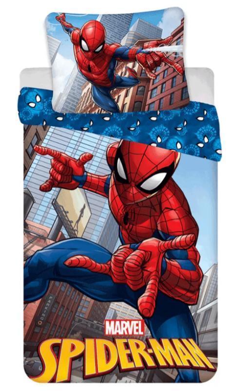 Spiderman Dekbedovertrek 140 x 200 cm - City Glider - Katoen, Kinderen en Baby's, Kinderkamer | Beddengoed, Nieuw, Dekbedovertrek