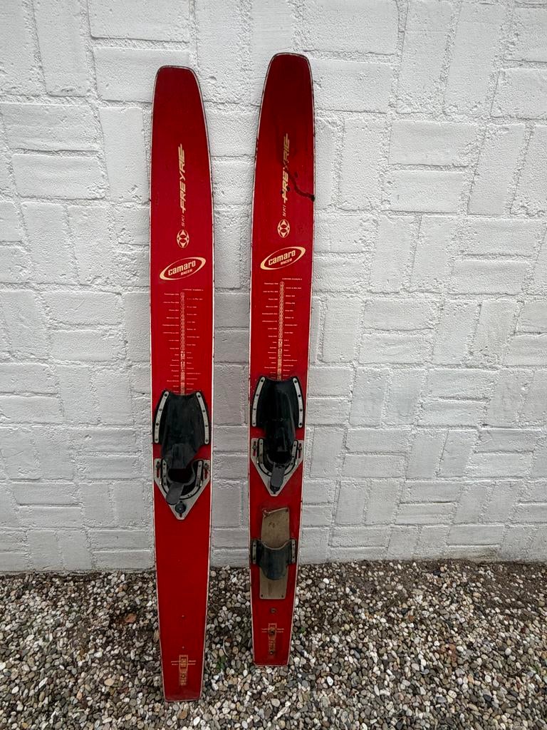 Waterski's - vintage - Camaro, Watersport en Boten, Waterski's, Ophalen, Gebruikt, 160 cm of meer, Waterski's