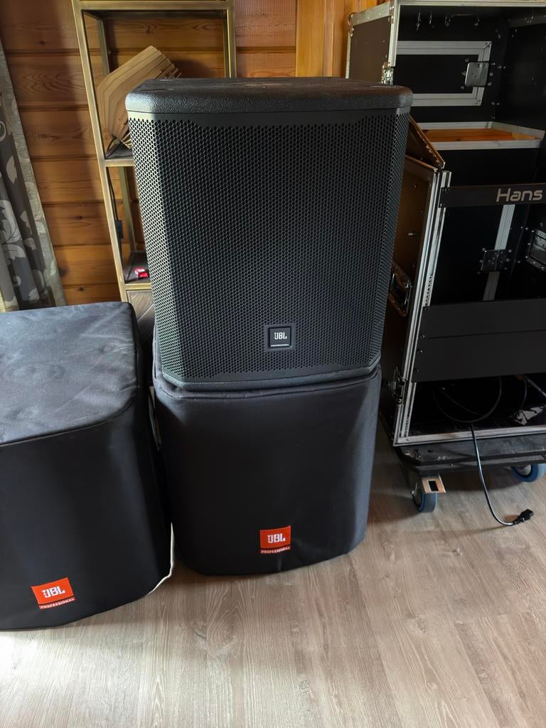 JBL PRX 800/900 Serie PA Set met Hoezen en Tussenpalen, Ophalen of Verzenden, Gebruikt, Overige typen, JBL