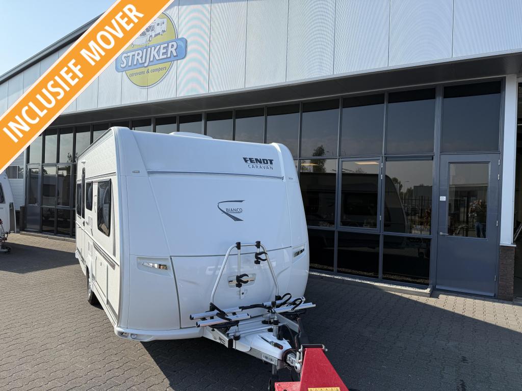 Fendt Bianco Selection 465 TG Aparte bedden Unico Tent 2021, Caravans en Kamperen, Caravans, Lengtebed, Bedrijf, Treinzit, Schokbreker