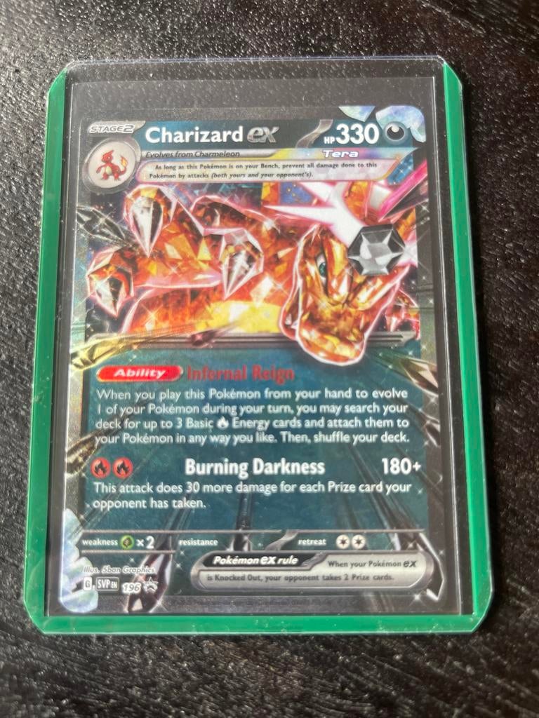 Charizard ex 330 HP Tera Pokémon Kaart, Ophalen of Verzenden, Zo goed als nieuw, Losse kaart