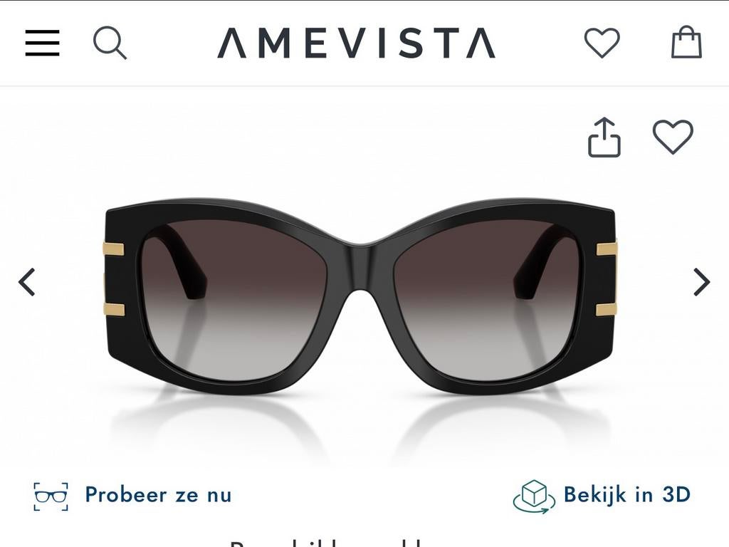 Dolce & Gabbana zonnebril, Sieraden, Tassen en Uiterlijk, Zonnebrillen en Brillen | Dames, Zonnebril, Zwart, Nieuw, Ophalen of Verzenden