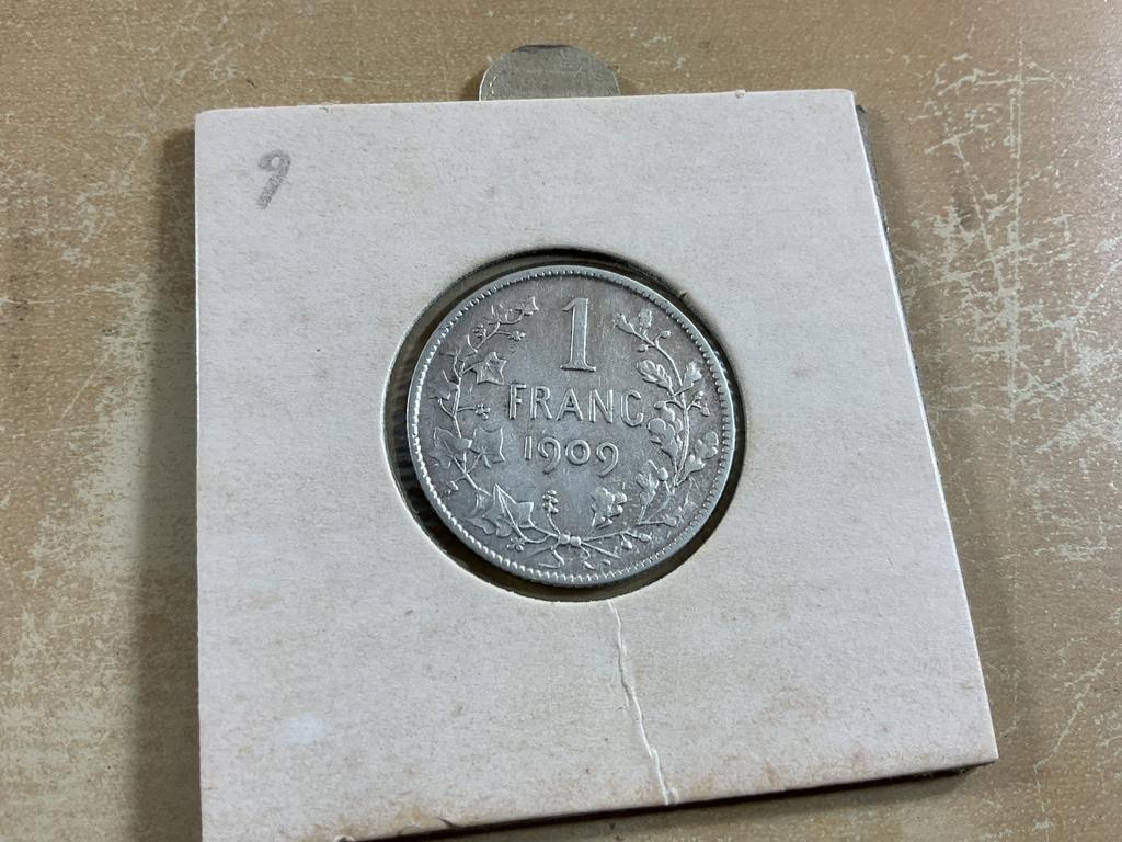 Belgie 1 franc 1909, Ophalen of Verzenden