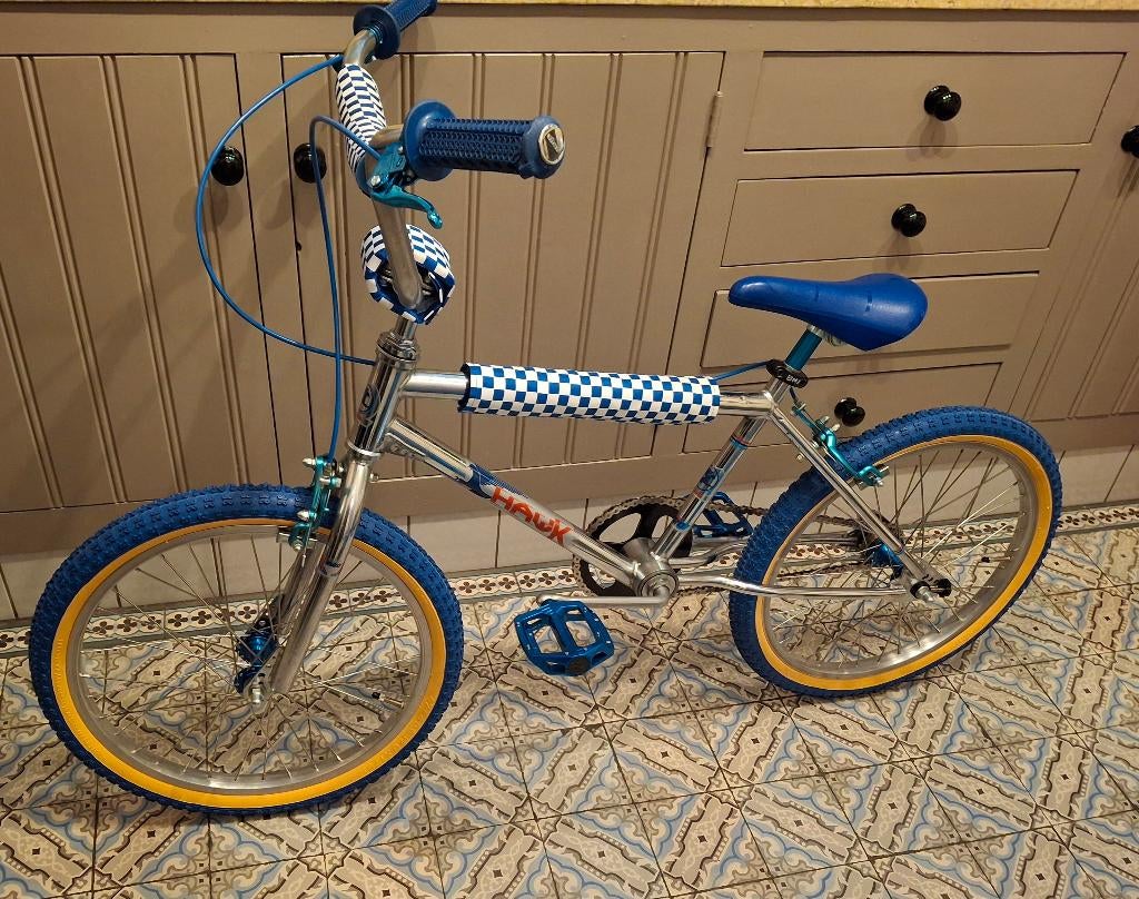 Hauwk Bmx begin jaren 80, Fietsen en Brommers, Fietsen | Crossfietsen en BMX, Ophalen, Staal, Velgrem, 20 tot 24 inch