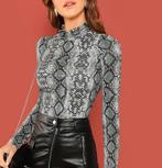 Slangenprint truitje. S, Verzenden, Zo goed als nieuw, Maat 36 (S), Grijs